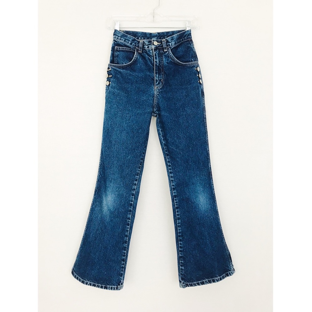 Vintage ✨ Side-Button Bell Bottom Denim